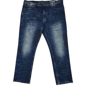 Sean John Athlete Tapered Stretch Jeans Denim Mens 40x30 (40x29) Blue Dark Wash
